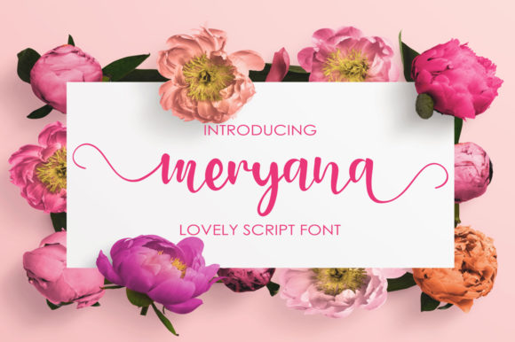 Meryana: A Modern Script Font for Makers