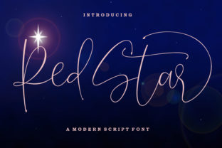 Redstar: A Sweet Modern Script Font for Crafters