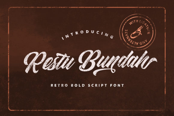Restu Bundah: The Retro Bold Script Font for Brands