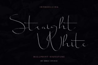 Straight White: The Elegant Script Font for Your Brand